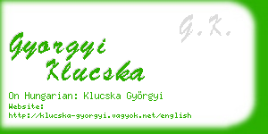 gyorgyi klucska business card